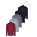 SET OF SIX G783 DEWBERRY JUDGE COLLAR SHIRT-BLACK-NAVY-ANTHRACITE-GRAY-BURGUNDY-KHAKI