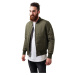 Basic Quilt Bomber Jacket Olive