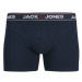 JACK & JONES Boxerky 'Jacjohn'  námornícka modrá / sivá melírovaná / oranžová melírovaná / biela