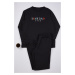 Trendyol Men's Black Embroidered Knitted Pajama Set