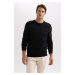 DEFACTO Regular Fit Crew Neck Basic Cotton Sweatshirt