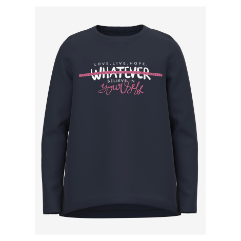 Dark blue girl's sweatshirt name it Violet - Girls