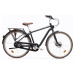 Mestský bicykel Elops 900 so zvýšeným rámom hliníkový čierny