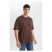 DEFACTO Oversize Fit Crew Neck Short Sleeve 100% Cotton Heavy Fabric T-Shirt T3661az24sp