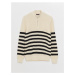 LC Waikiki Men's High Neck Long Sleeve Striped Knitwear Sweater