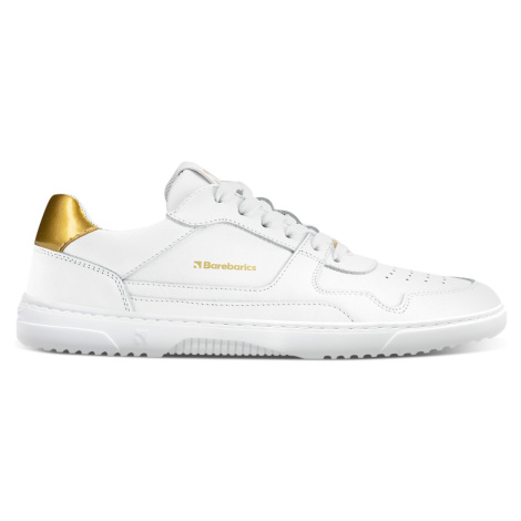 Barefoot tenisky Barebarics Zing - White & Gold - Leather
