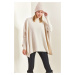 Bianco Lucci Women's Basic Elastic Sleeve Oversize Poncho