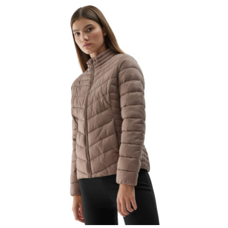 Dámska bunda 4F DOWN JACKET-AW23TDJAF224-82S-LIGHT BROWN