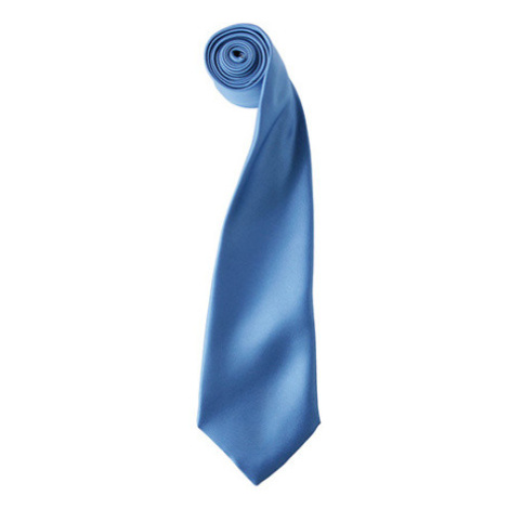 Premier Workwear Pánska saténová kravata PR750 Midblue -ca. Pantone 2718