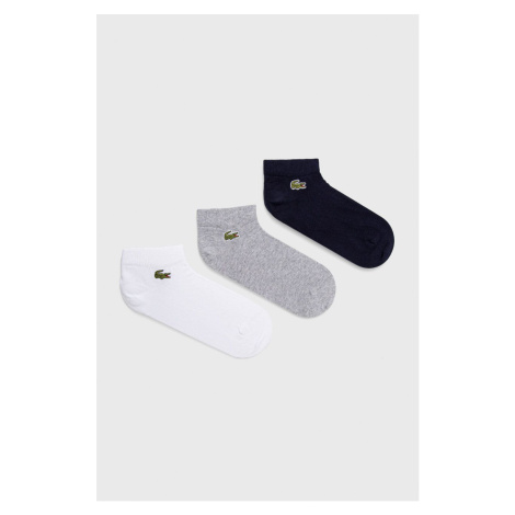 Ponožky Lacoste (3-pak) RA4183-5KC, pánske, šedá farba
