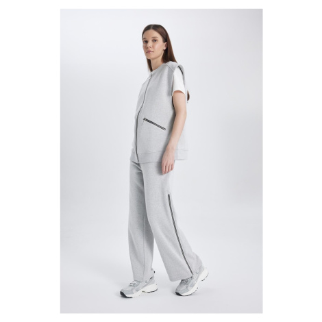 DEFACTO Wide Leg Zippered Sweatpants