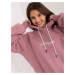 Dusty pink hoodie with print