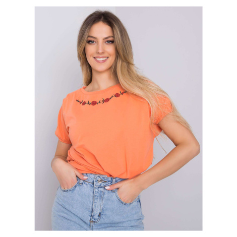 Orange blouse with embroidery