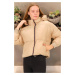 Z6650 DEWBERRY WOMEN'S BOTTLE COAT-PLAIN BEIGE