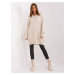 Beige oversize knitted dress from RUE PARIS