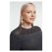 Trendyol Curve Anthracite Braided Tulle Detailed Knitwear Sweater