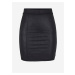 Čierna koženková púzdrová mini sukňa Pieces New Shiny