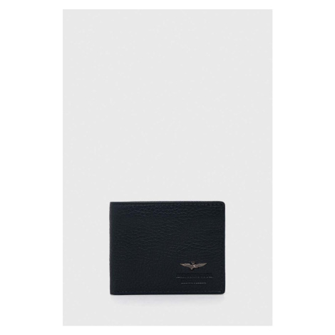 Kožená peňaženka Aeronautica Militare pánsky, tmavomodrá farba, AM180
