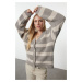 Trendyol Black More Sustainable Wide Pattern Soft Texture Knitted Cardigan