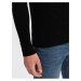 Čierny pánsky basic sveter s rolákom Ombre Clothing