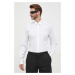 Bavlnená košeľa Karl Lagerfeld pánska, biela farba, regular, s klasickým golierom