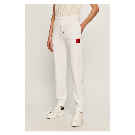 Nohavice Hugo dámske,biela farba,jednofarebné,50455983