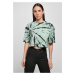 Women's Oversized Cropped Tie Dye Tee Black/Green