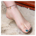 Linda's Jewelry Náramok na nohu Hamsa s perlami chirurgická oceľ INR155
