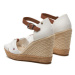 Tommy Hilfiger Espadrilky Basic Open Toe High Wedge FW0FW04784 Écru