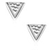Náušnice zo striebra 925, trojuholník s jamkami a úzkym výrezom