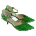 Dámske zelené sandále PEBLINII H13