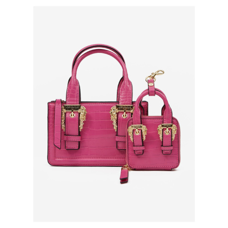 Dark pink Ladies Handbag with Versace Jeans Couture - Ladies