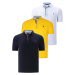 TRIPLE SET T8582 DEWBERRY MENS T-SHIRT-NAVY BLUE-WHITE-YELLOW