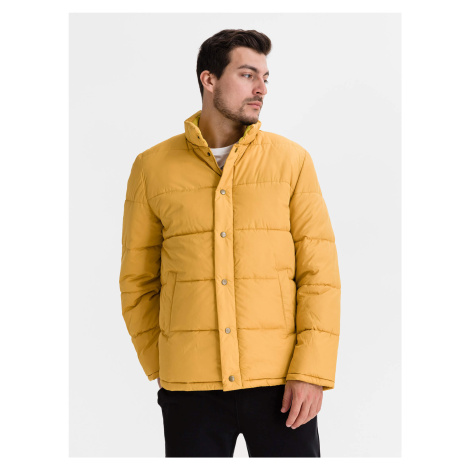 GAP Bunda upcycled puffer jacket Žltá