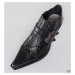 topánky kožené NEW ROCK 7956-S1 Čierna