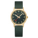 Mondaine A660.30314.60SBS Classic Grün und Gold 36mm 3ATM