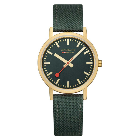 Mondaine A660.30314.60SBS Classic Grün und Gold 36mm 3ATM