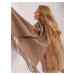 Dark brown scarf with fringe