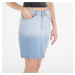 Sukňa Daily Paper Zella Monogram Denim Skirt Mid Blue