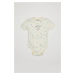 DEFACTO Baby Boy Newborn Crew Neck Patterned Short Sleeve Snap Bodysuit