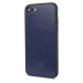 Vasky obal / kryt na iPhone - kožený, modrý