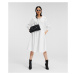 Šaty Karl Lagerfeld Zip Front Shirt Dress Biela