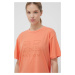 Bavlnené tričko P.E Nation oranžová farba