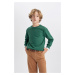 DEFACTO Boy's Crew Neck Thessaloniki Fabric Sweatshirt