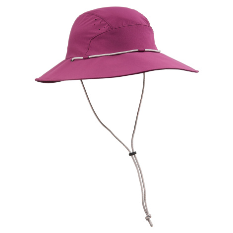 FORCLAZ Dámsky trekingový klobúk Trek 500 s ochranou proti UV fialový FIALOVÁ