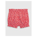 Červené dievčenské kvetované šortky GAP