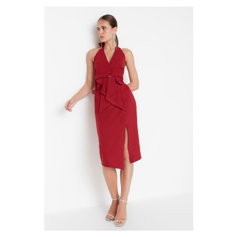 Trendyol Claret Red Dress With Accessories