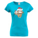 Dámské tričko s potlačou vianočného leňochoda - roztomilé vianočné tričko
