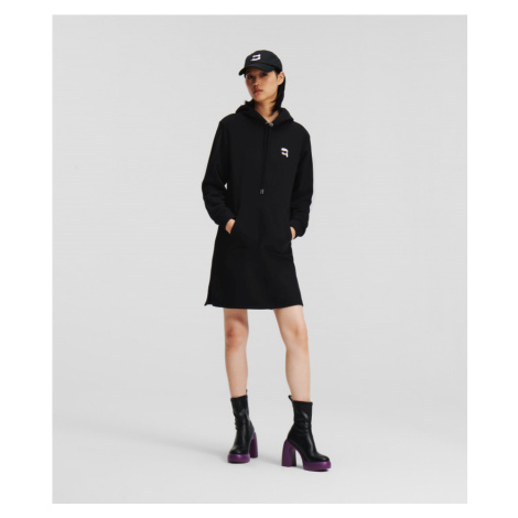 Šaty Karl Lagerfeld Ikonik 2.0 Hooded Dress Čierna