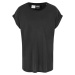 Modal Extended Shoulder T-shirt for girls black